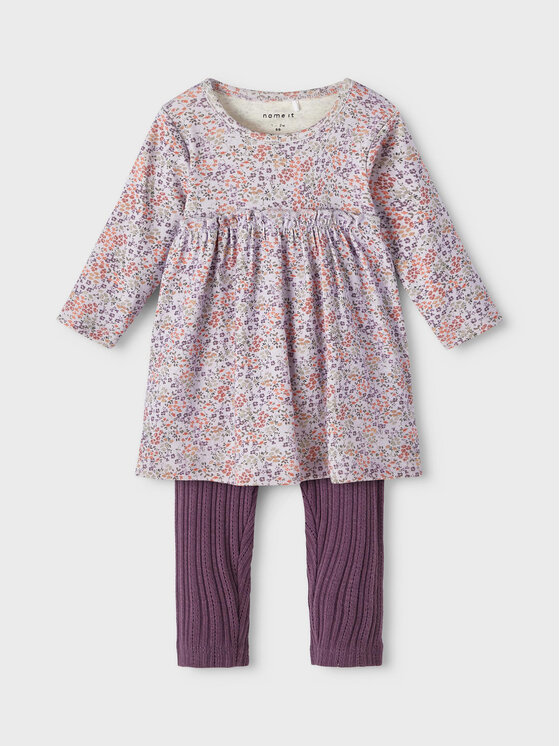 NAME IT NAME IT Completo vestito e leggings 13215289 Viola Regular Fit