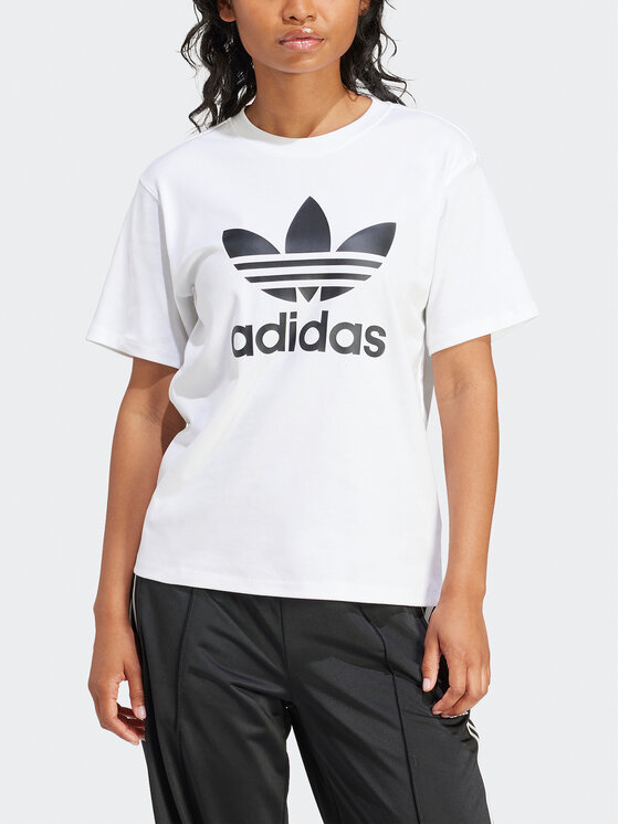 adidas adidas Tricou Trefoil IR9534 Alb Regular Fit
