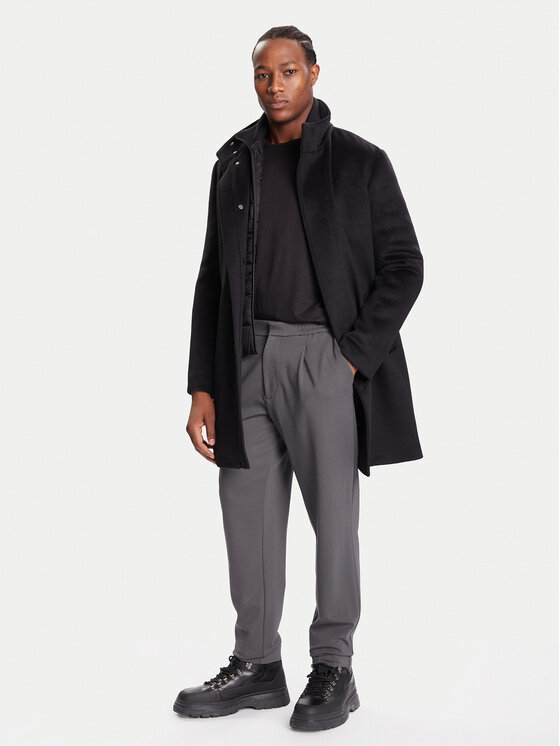 Guess Guess Демісезонний плащ M4BL30 WGJ82 Чорний Regular Fit