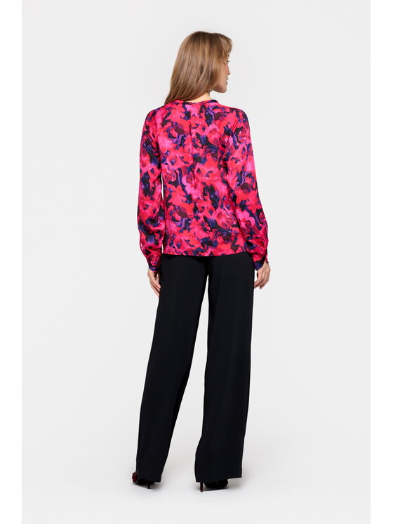 EMOI EMOI Bluzka elegancka w zjawiskowych kolorach Różowy Feminine Fit
