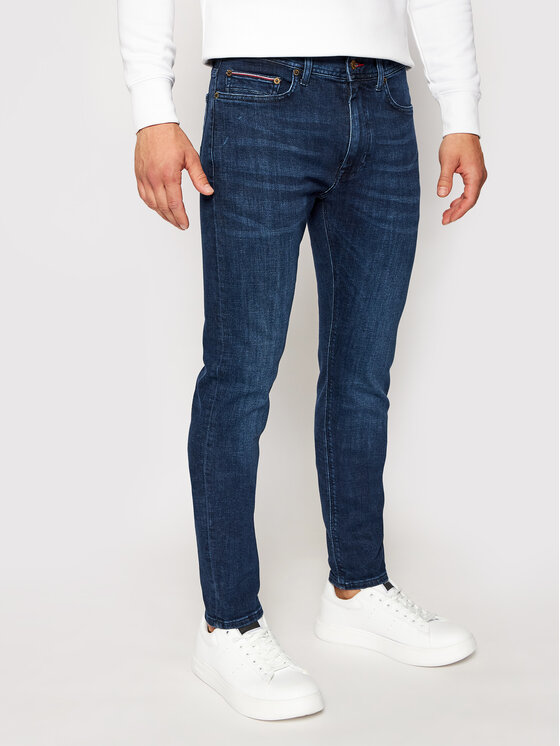 Tommy Hilfiger Džinsi Bleecker MW0MW15599 Tumši zils Slim Fit