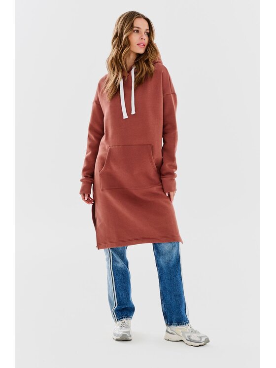 NAOKO NAOKO Mikina Desert Sands Červená Oversize