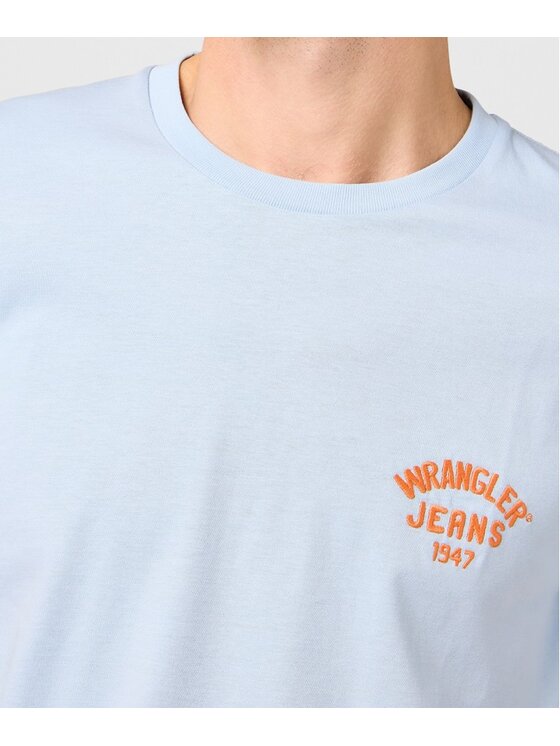 Wrangler Wrangler T-shirt SMALL LOGO TEE Blu Regular Fit