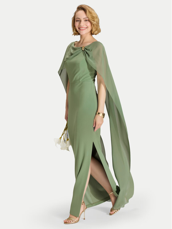 Swing Swing Официална рокля 5AK11900 Зелен Regular Fit