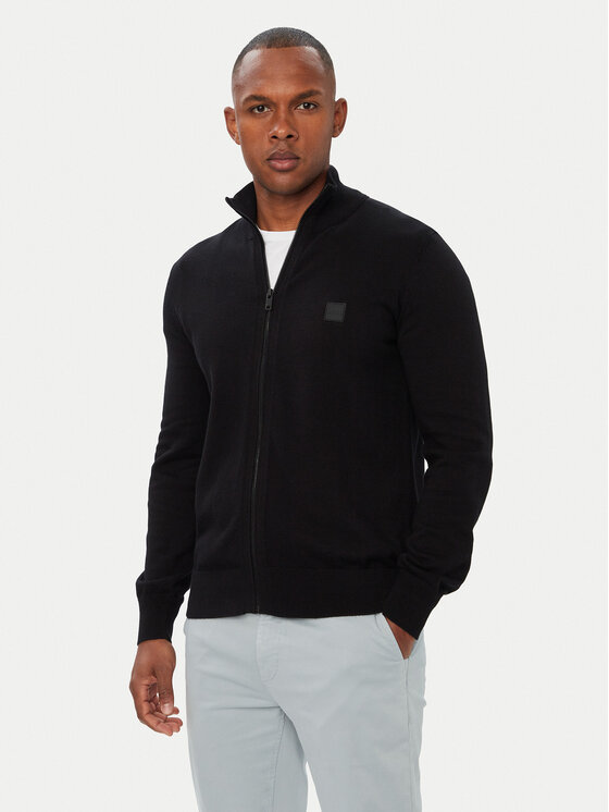 BOSS BOSS Kardigan Kanozip_S 50543692 Černá Regular Fit