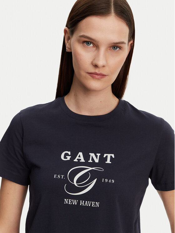 Gant Gant T-Shirt 4200563 Σκούρο μπλε Regular Fit
