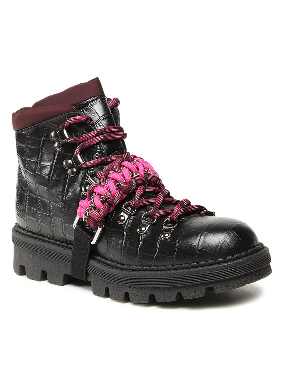 PINKO Pinko Trapper stila apavi Zenzero Scarpa AI 22-23 BLKS1 1H2134 A07K Melns