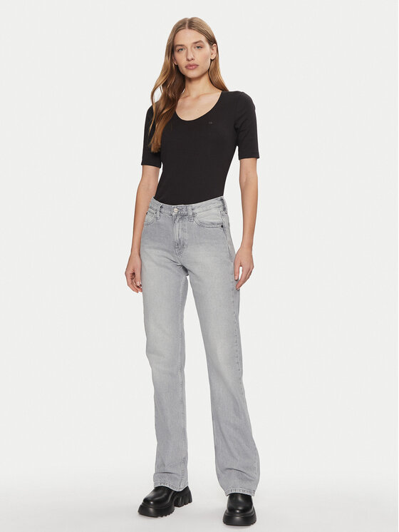 Calvin Klein Calvin Klein Marškinėliai K20K208050 Juoda Slim Fit