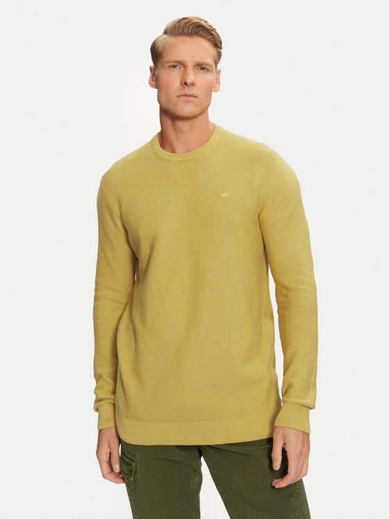 Férfi Sweater Mustang, Méret: L, Sárga, Elliot 1015472