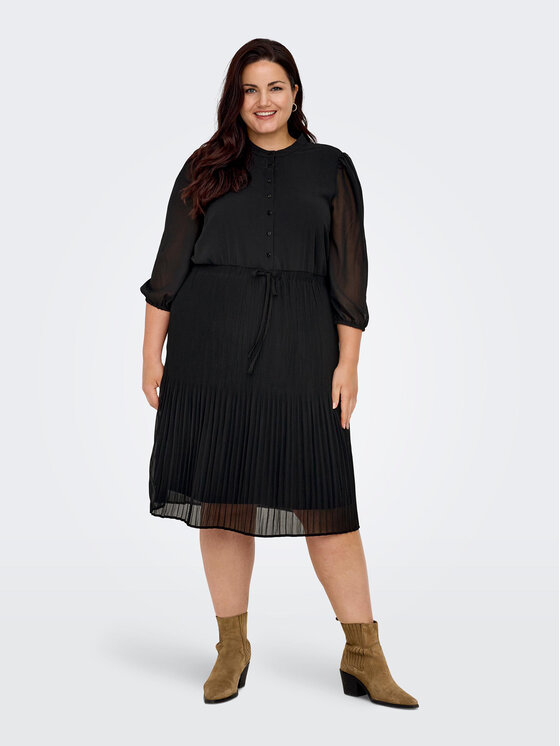 ONLY Carmakoma ONLY Carmakoma Kleid für den Alltag Piona 15302029 Schwarz Regular Fit