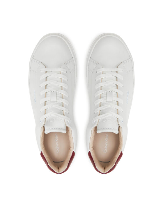 Calvin Klein Calvin Klein Laisvalaikio batai Cupsole Lace Up W/Ml Lth HW0HW02201 Balta