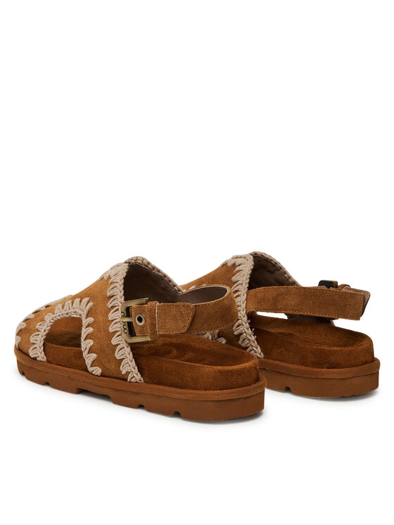 Mou Mou Sandali Low bio sandal MU.SW631006A Rjava