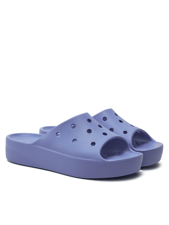 Crocs Crocs Klapki Classic Platform Slide 208180 Niebieski