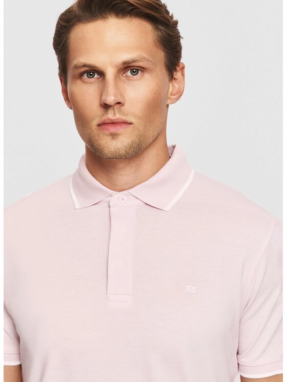 Pako Lorente Pako Lorente Polo P26SF-TX-018 Różowy Classic Fit