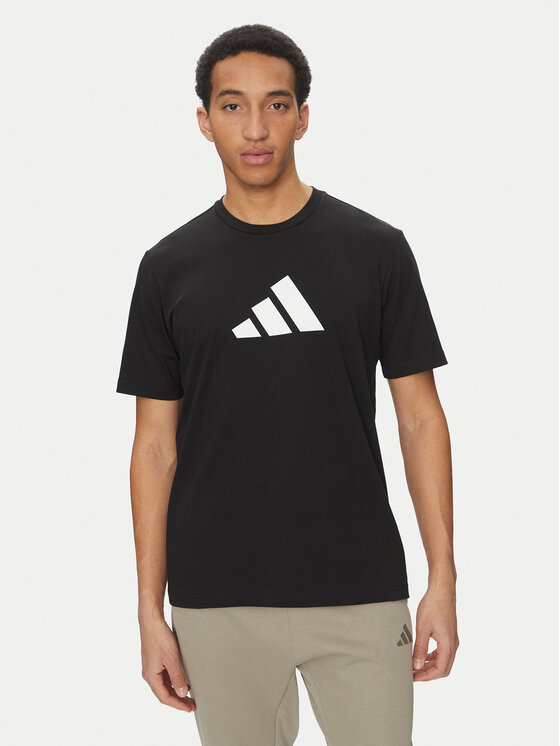 adidas adidas T-Shirt Future Icons 3 Bar Logo JI8770 Czarny Regular Fit