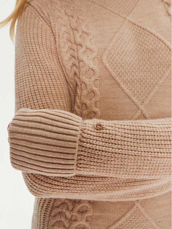 Guess Guess Džemper haljina Serena W4BK17 Z3HW0 Bež Regular Fit