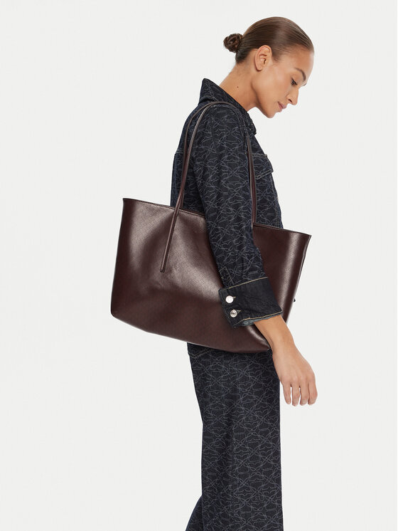 Calvin Klein Geantă Emblem Aop Tote W/ Pouch LV04F3266G Vișiniu
