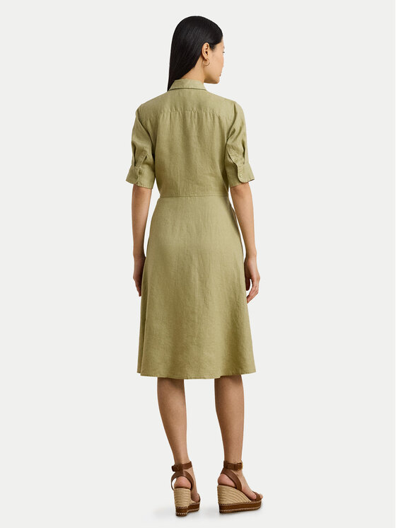 LAUREN RALPH LAUREN LAUREN RALPH LAUREN Košilové šaty 200905667015 Zelená Regular Fit