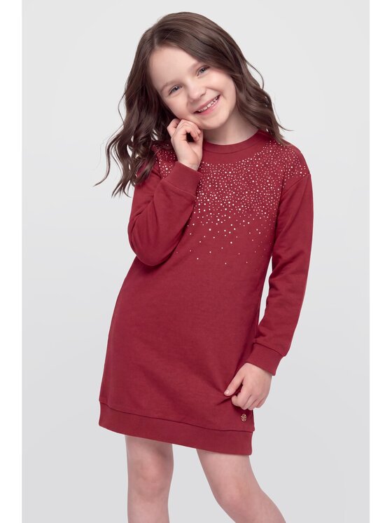 Guess Kids Guess Kids Sukienka codzienna 184586 Czerwony Classic Fit