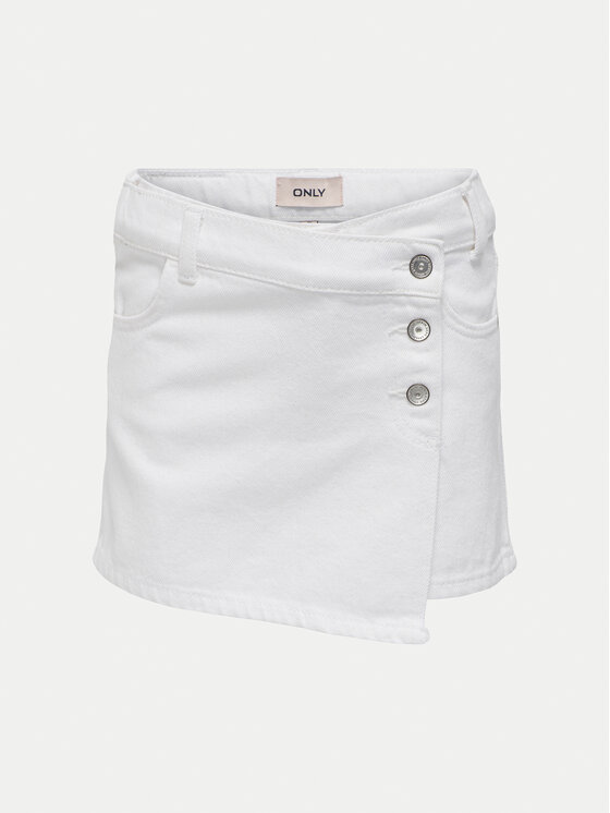 Kids ONLY Džínsová sukňa Jenny 15295800 Biela Regular Fit