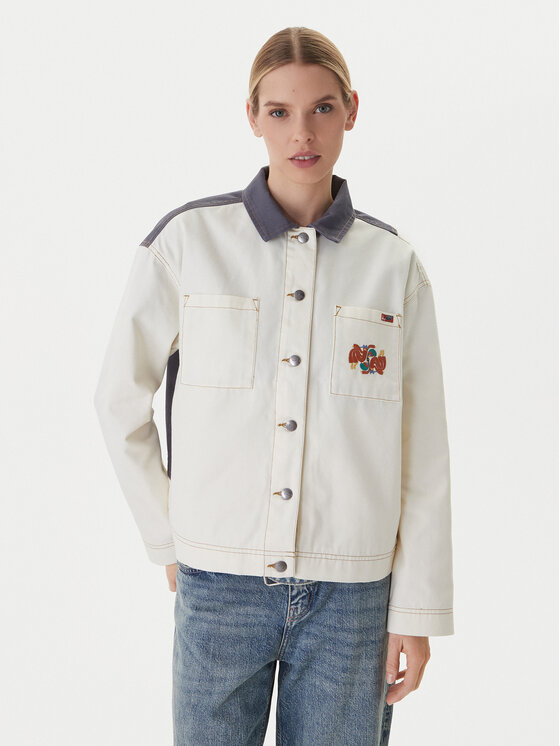 RVCA RVCA Džinsa jaka Lauryn Alvarez 23B151500 Écru Regular Fit