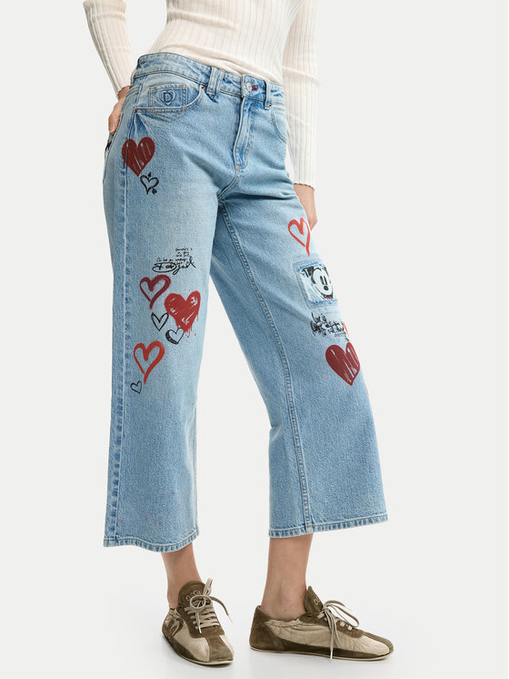 Desigual Desigual Jeansy Herry 26SWDD16 Modrá Straight Fit