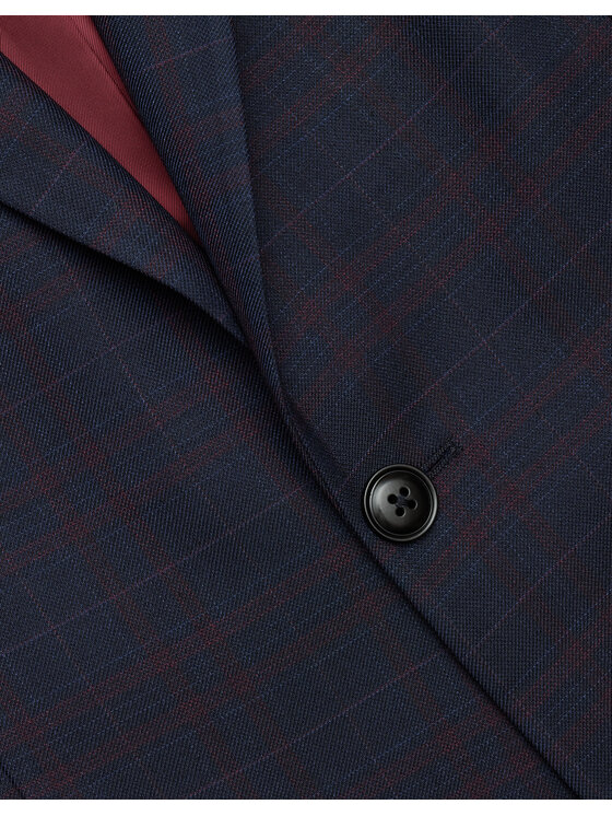 Borgio Borgio Marynarka lambrate Granatowy Slim Fit