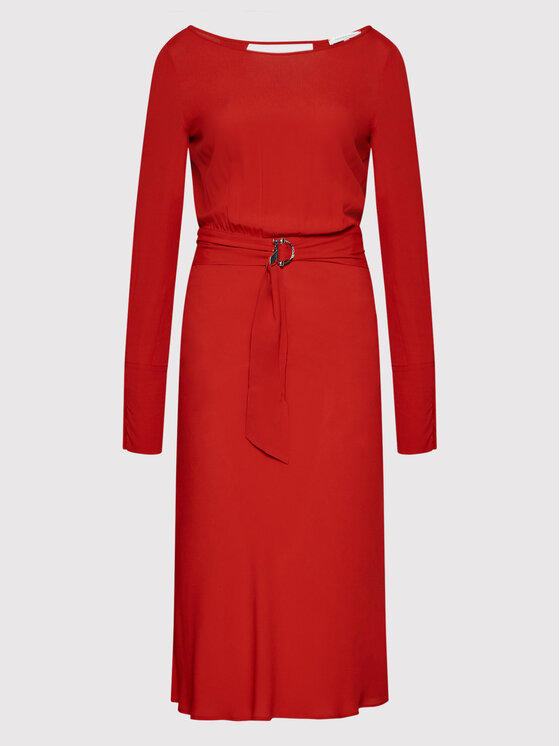 Patrizia Pepe Patrizia Pepe Коктейлна рокля 8A1022/A8I1-R754 Червен Slim Fit