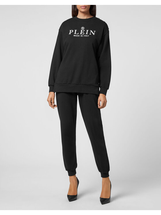 PHILIPP PLEIN PHILIPP PLEIN Bluza 8459 Czarny Regular Fit