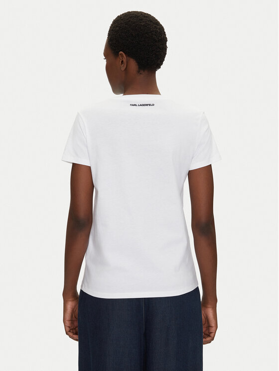 KARL LAGERFELD KARL LAGERFELD T-krekls A1W17019 Balts Regular Fit