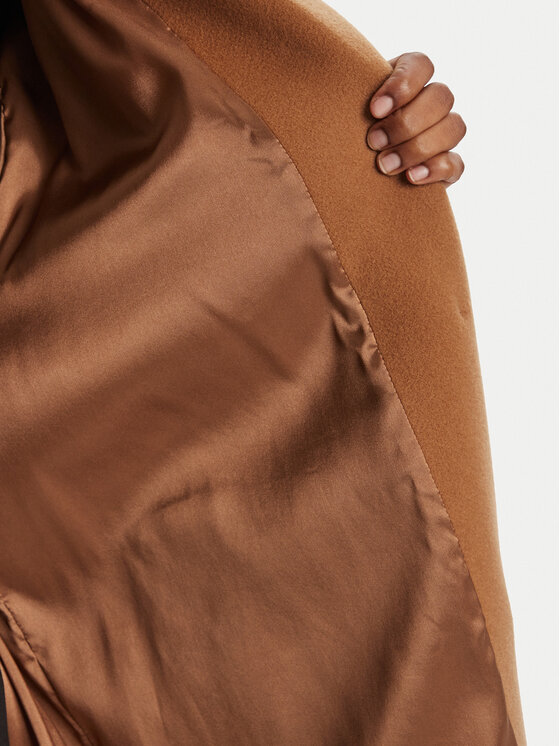 PINKO PINKO Volneni plašč 105685 A2SM Rjava Regular Fit