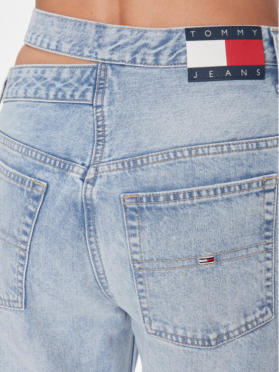 Tommy Jeans Tommy Jeans Džinsai Julie Cut Out Wb Uh Str Ah7011 DW0DW17172 Mėlyna Straight Fit