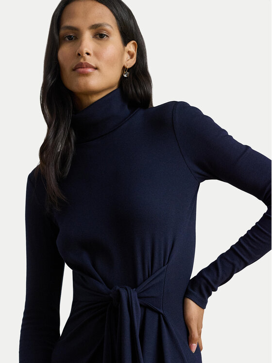 LAUREN RALPH LAUREN LAUREN RALPH LAUREN Úpletové šaty 200980028001 Tmavomodrá Slim Fit