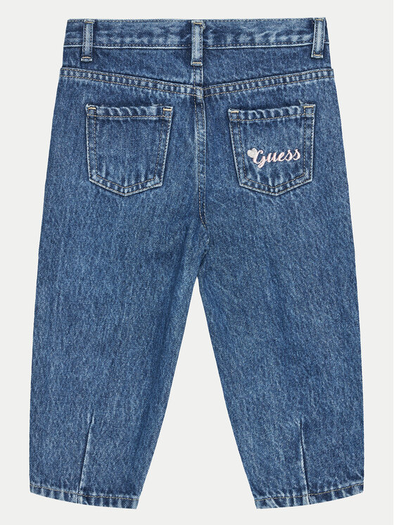 Guess Guess Jeans hlače K4BA08 D5D70 Mornarsko modra Relaxed Fit
