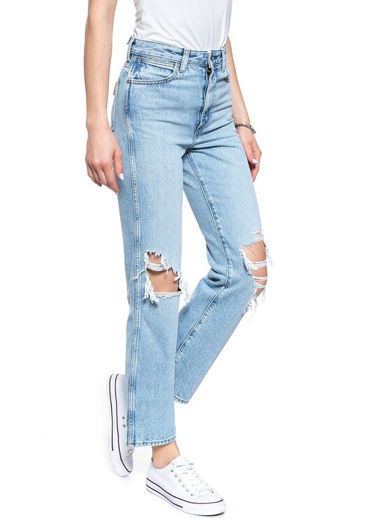 Wrangler Wrangler Jeansy RETRO STRAIGHT Niebieski Straight Fit