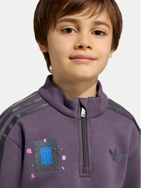 adidas adidas Tepláková súprava Minecraft KC6834 Fialová Loose Fit