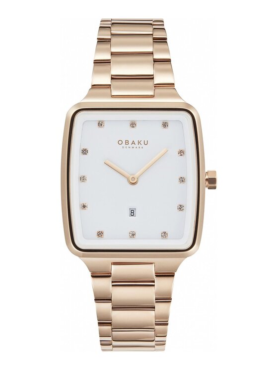 Obaku Obaku Zegarek V271LDVWSV Różowe złoto