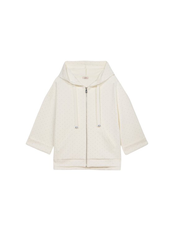 Oltre Oltre Felpa G955J004228N011 Bianco Baggy Fit