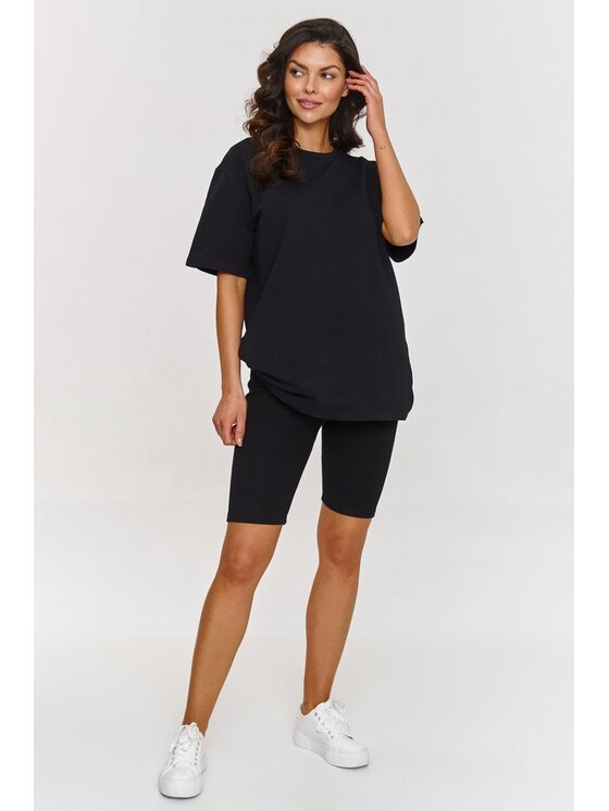 Komplet t-shirt i legginsy Makadamia, Rozmiar OS, Czarny, A7