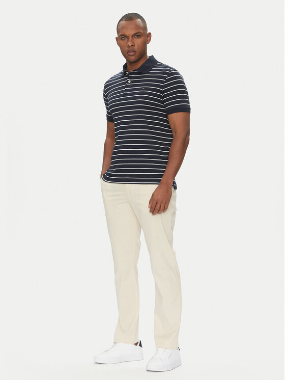 Tommy Hilfiger Tommy Hilfiger Polo MW0MW39994 Granatowy Regular Fit