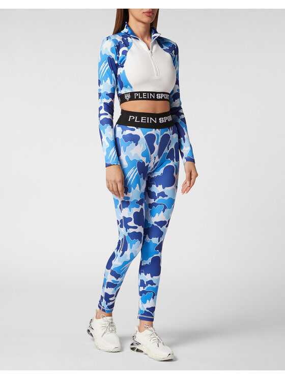 Plein Sport Plein Sport Legginsy 12983 Błękitny Active Fit