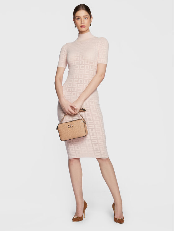 Elisabetta Franchi Elisabetta Franchi Džemper haljina AM-75B-31E2-V320 Ružičasta Slim Fit