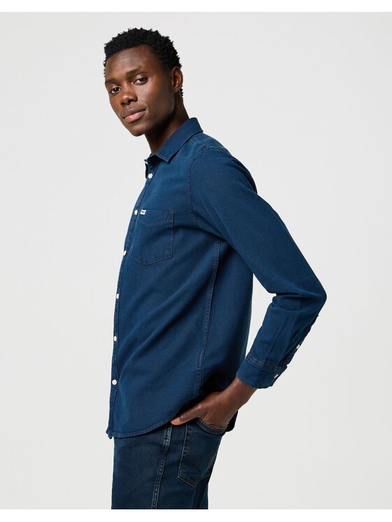 Wrangler Wrangler Koszula 112371548 Granatowy Regular Fit