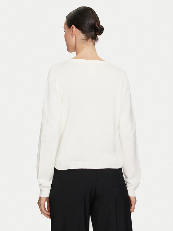 ViCOLO ViCOLO Pletena jopica 77107B Kremna Relaxed Fit