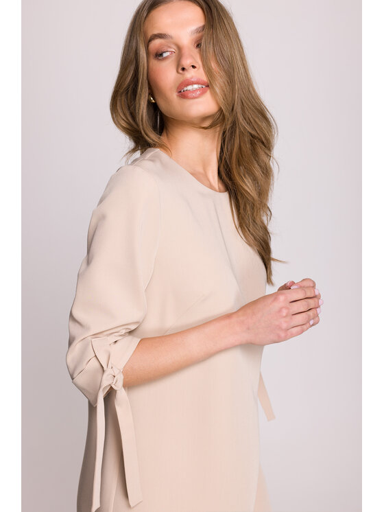 Stylove Stylove Večerní šaty S393 Béžová Premium Fit