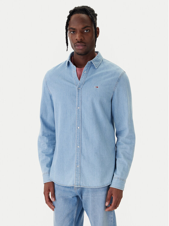 Tommy Jeans Tommy Jeans džínsová košeľa DM0DM21146 Modrá Regular Fit
