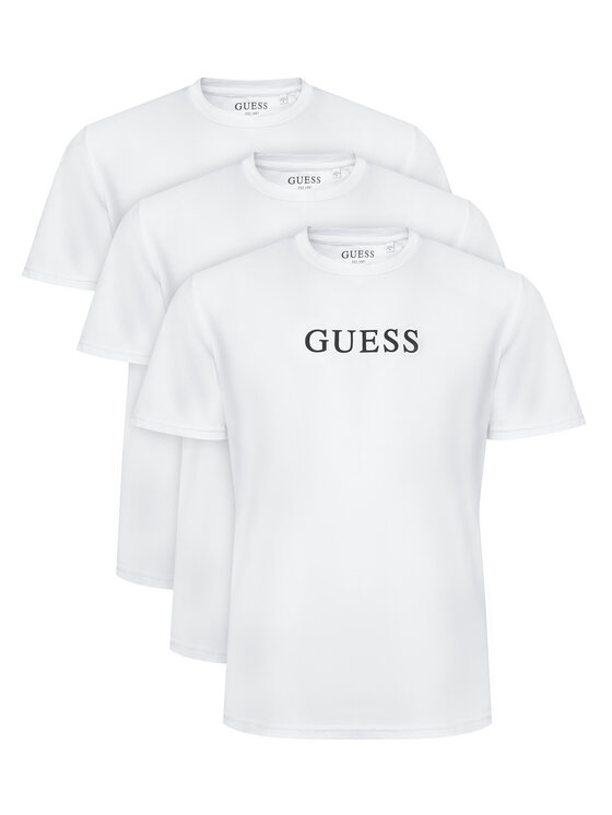 Guess Set de tricouri U6GG04 KCAM1 Alb Regular Fit