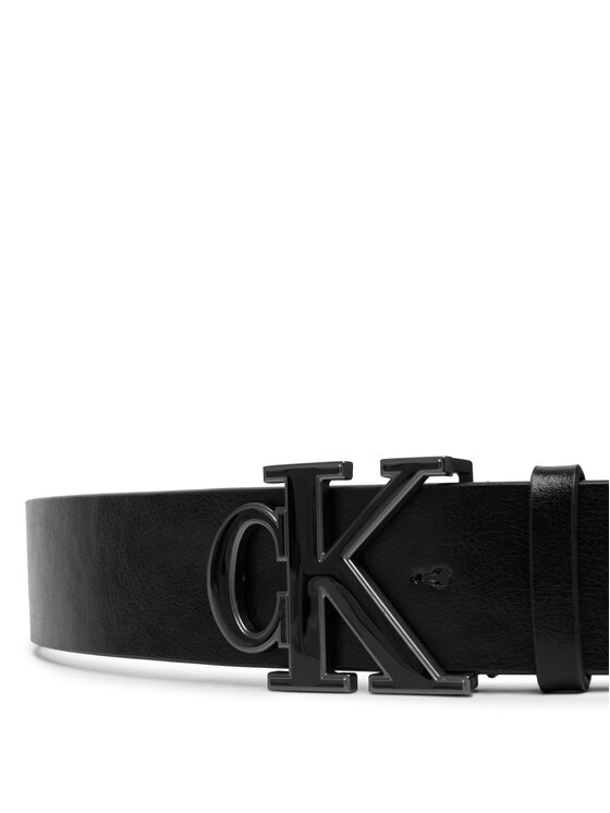Calvin Klein Calvin Klein Pas Ck Enamel Buckle 40Mm LV04D7150G Črna