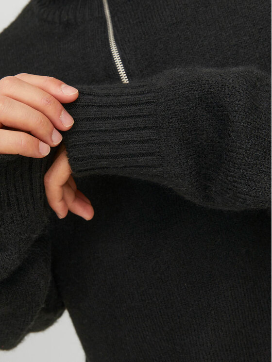 Jack & Jones Jack & Jones Sweter Ollie 12241817 Czarny Relaxed Fit
