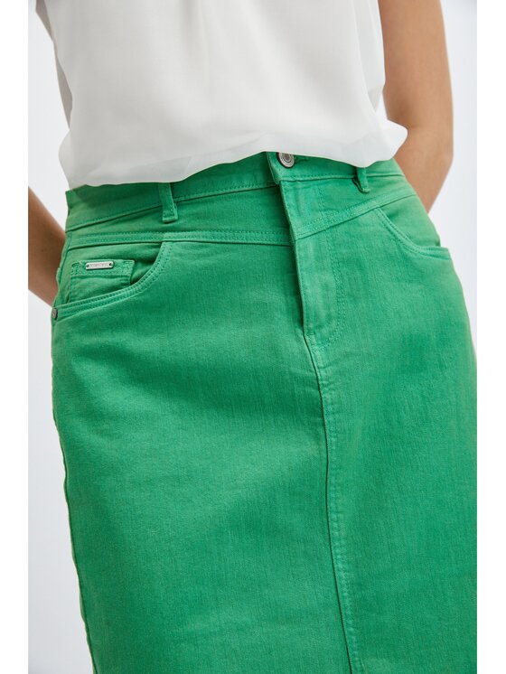 Orsay Orsay Spódnica jeansowa 710320865000__38 Zielony Regular Fit